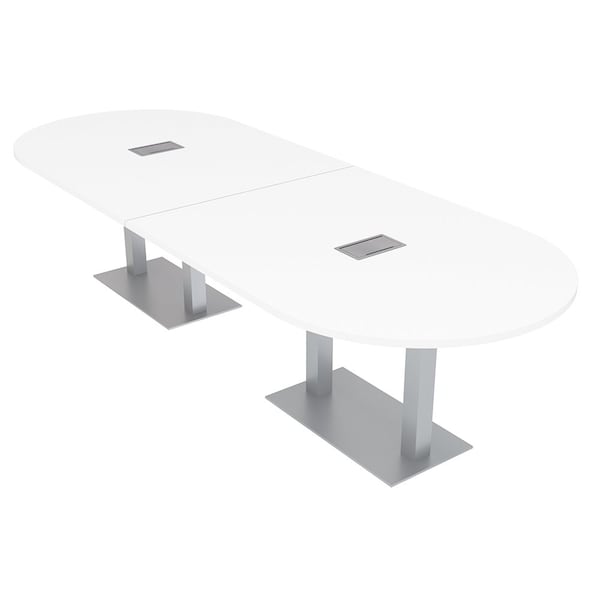 45 in W, 144 in L, 29 in H, Engineered Wood Top, White